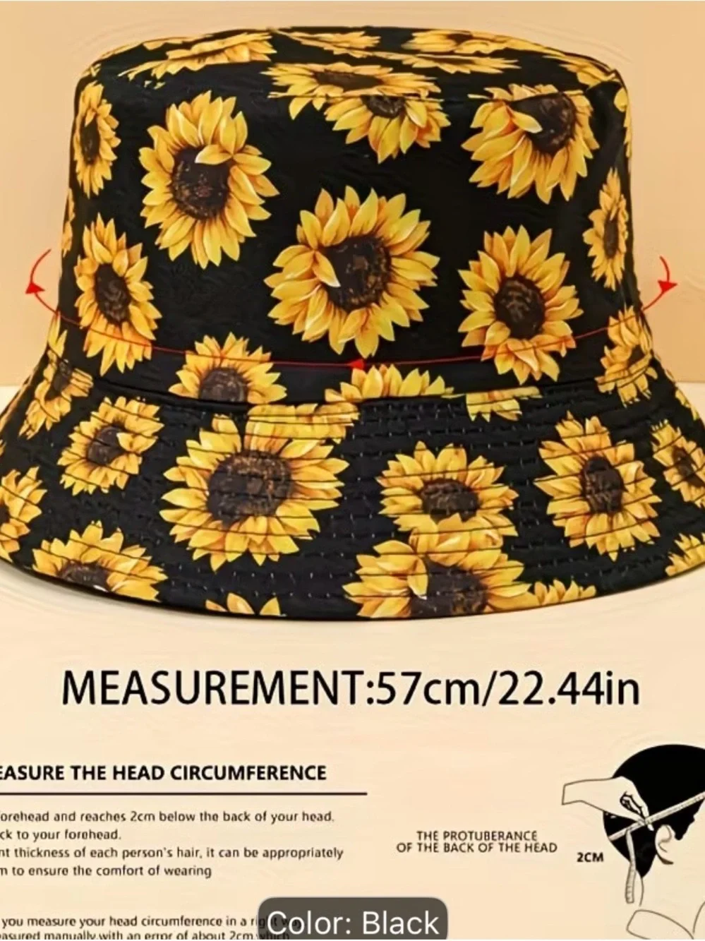 NWT Sunflower Print Bucket Hat, Summer Hats, Bucket Hats, Various Colors
